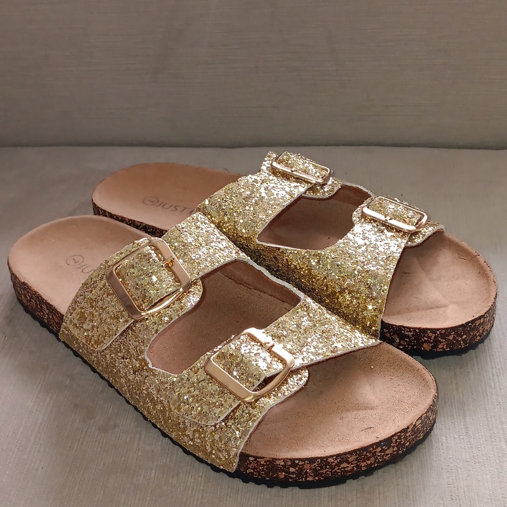 Just Be Glitter Gold Sandals